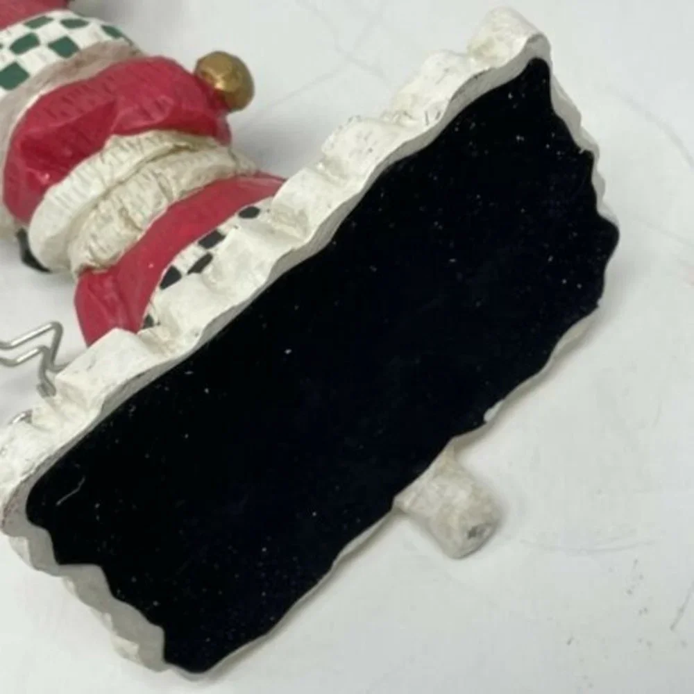 Christmas Stocking Holder Stacked Santa Claus Mantel Shelf Metal‎ Hook Photo